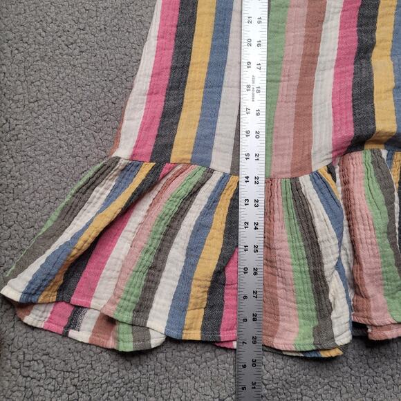 Marine Layer Dress Small Shirley Rainbow Stripe Off Shoulder Ruffle Mini Summer - Picture 9 of 9